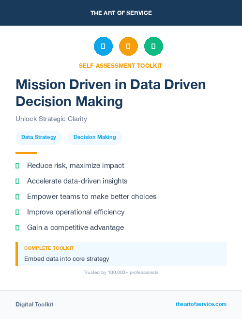 Mission Driven in Data Driven Decision Making