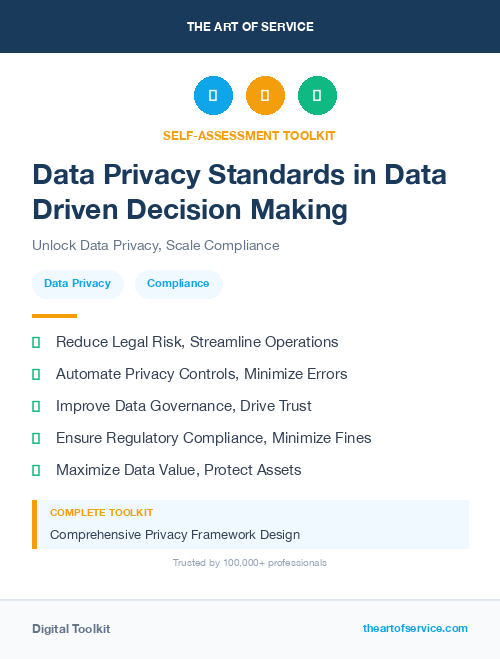 Data Privacy Standards in Data Driven Decision Making