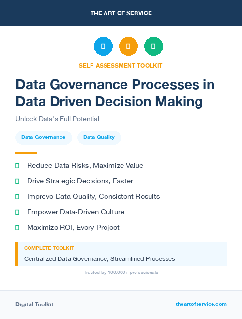 Data Governance Processes in Data Driven Decision Making