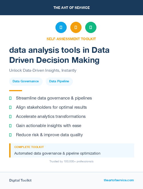 data analysis tools in Data Driven Decision Making
