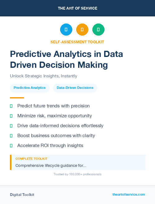 Predictive Analytics in Data Driven Decision Making