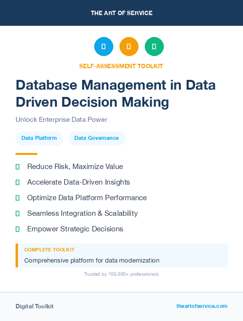 Database Management in Data Driven Decision Making