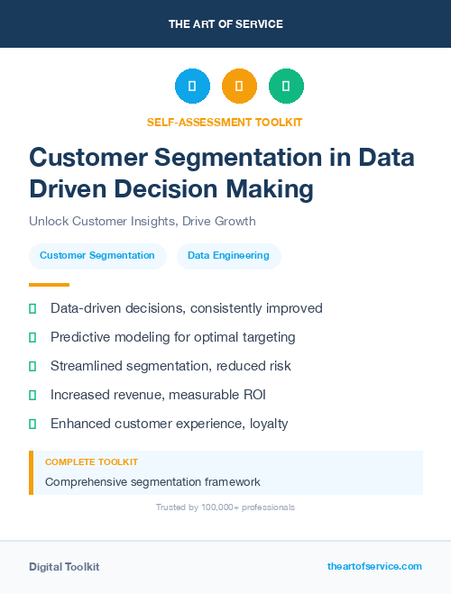Customer Segmentation in Data Driven Decision Making