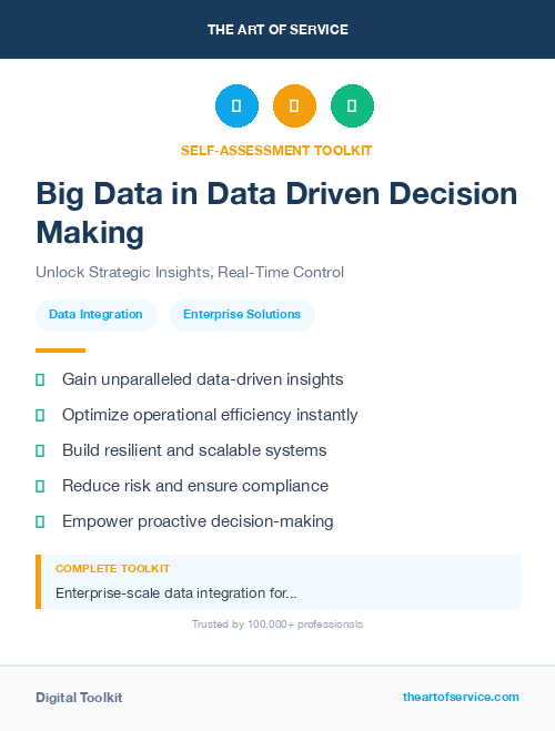 Big Data in Data Driven Decision Making