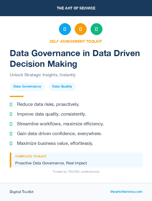 Data Governance in Data Driven Decision Making
