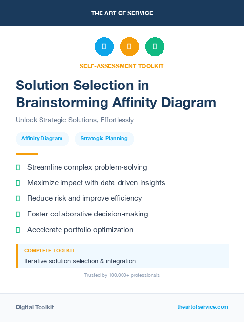 Solution Selection in Brainstorming Affinity Diagram