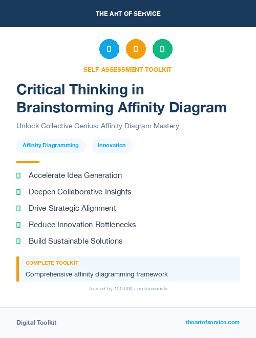Critical Thinking in Brainstorming Affinity Diagram