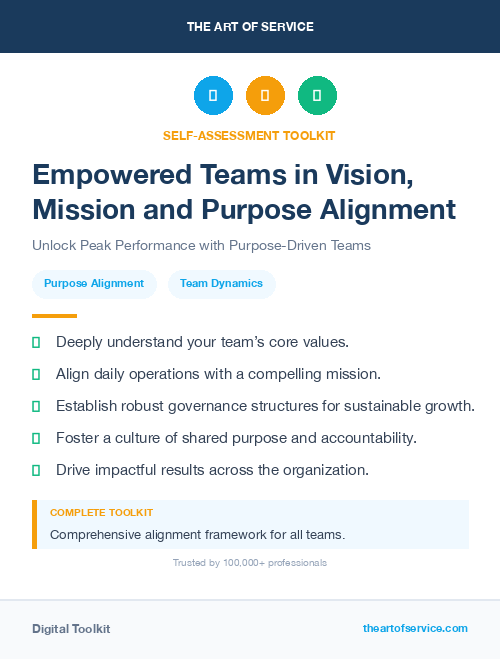 Empowered Teams in Vision, Mission and Purpose Alignment