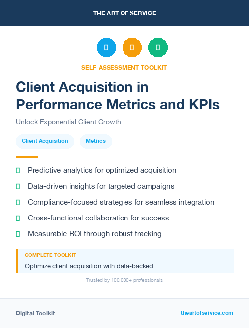 Client Acquisition in Performance Metrics and KPIs