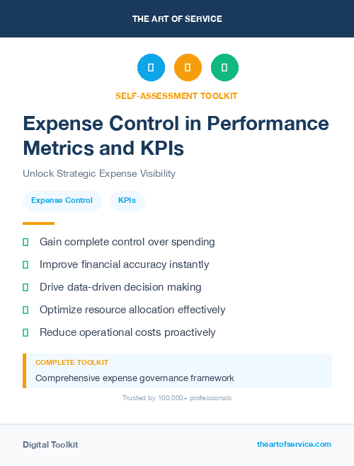 Expense Control in Performance Metrics and KPIs