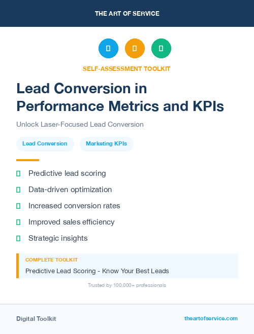 Lead Conversion in Performance Metrics and KPIs