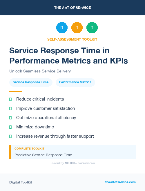 Service Response Time in Performance Metrics and KPIs