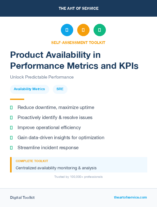 Product Availability in Performance Metrics and KPIs