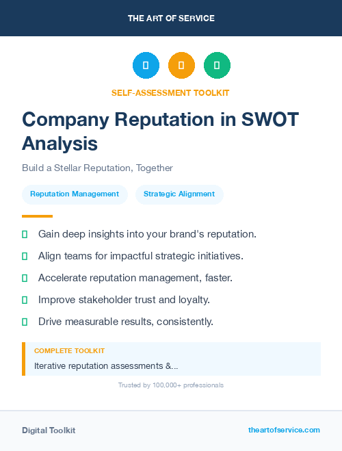 Company Reputation in SWOT Analysis