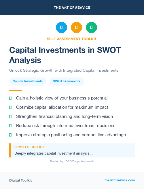 Capital Investments in SWOT Analysis
