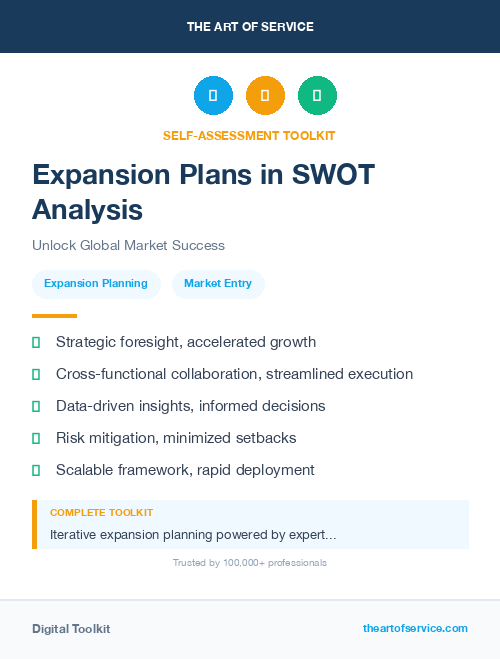 Expansion Plans in SWOT Analysis