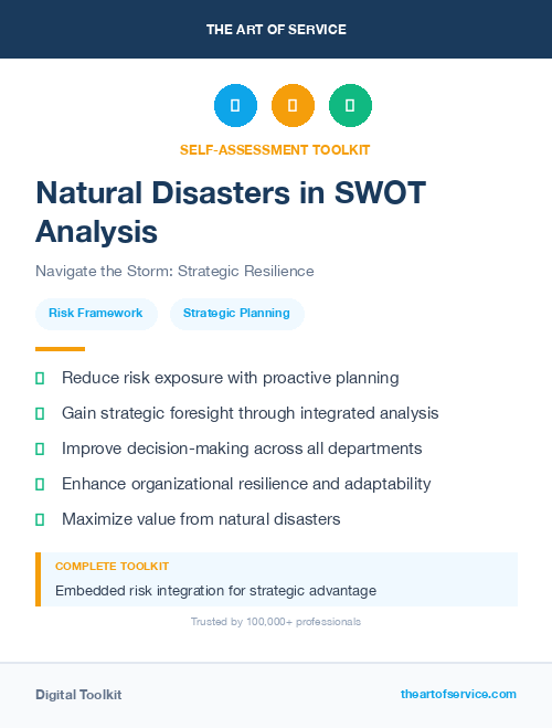 Natural Disasters in SWOT Analysis