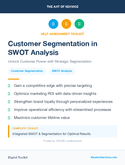 Customer Segmentation in SWOT Analysis