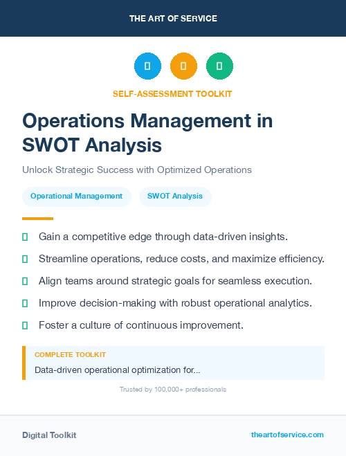 Operations Management in SWOT Analysis