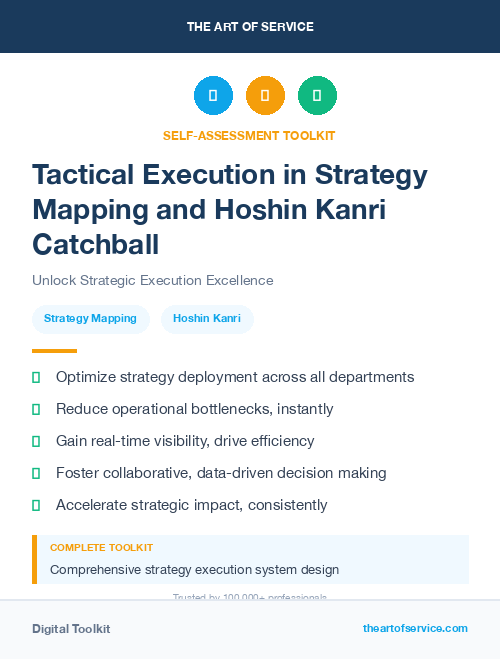 Tactical Execution in Strategy Mapping and Hoshin Kanri Catchball