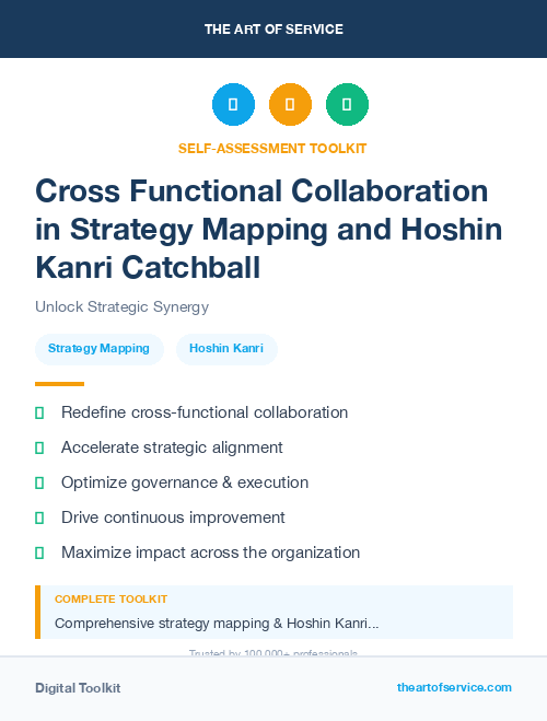 Cross Functional Collaboration in Strategy Mapping and Hoshin Kanri Catchball