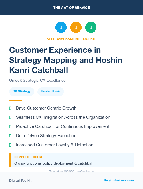 Customer Experience in Strategy Mapping and Hoshin Kanri Catchball