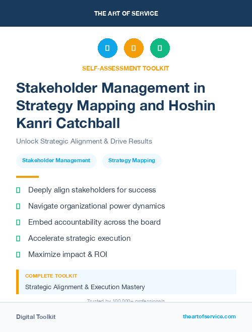 Stakeholder Management in Strategy Mapping and Hoshin Kanri Catchball