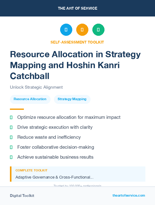 Resource Allocation in Strategy Mapping and Hoshin Kanri Catchball