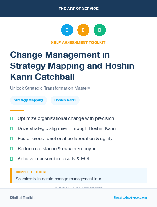 Change Management in Strategy Mapping and Hoshin Kanri Catchball
