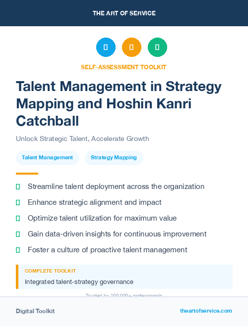 Talent Management in Strategy Mapping and Hoshin Kanri Catchball