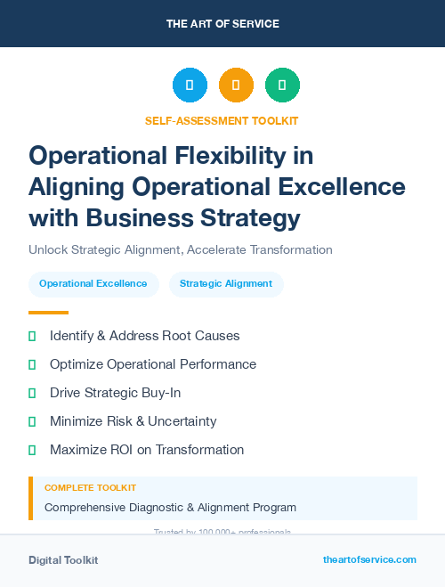Operational Flexibility in Aligning Operational Excellence with Business Strategy