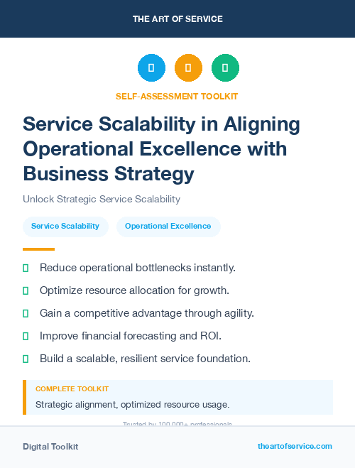 Service Scalability in Aligning Operational Excellence with Business Strategy