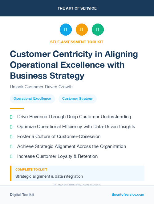 Customer Centricity in Aligning Operational Excellence with Business Strategy