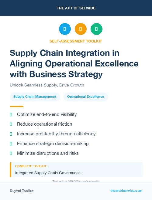 Supply Chain Integration in Aligning Operational Excellence with Business Strategy