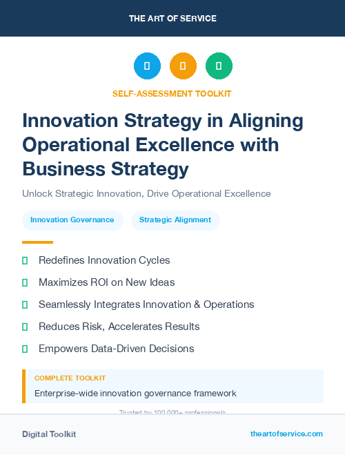 Innovation Strategy in Aligning Operational Excellence with Business Strategy