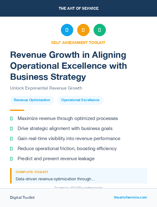 Revenue Growth in Aligning Operational Excellence with Business Strategy