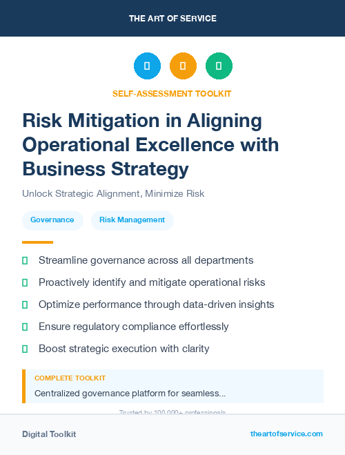 Risk Mitigation in Aligning Operational Excellence with Business Strategy