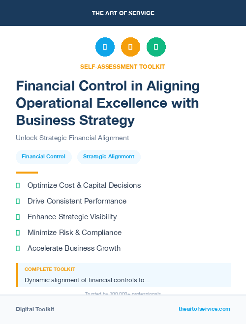 Financial Control in Aligning Operational Excellence with Business Strategy