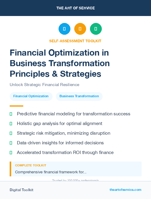 Financial Optimization in Business Transformation Principles & Strategies