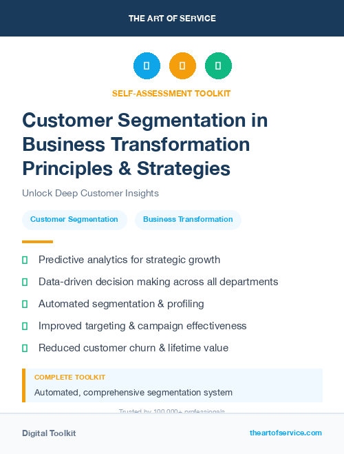 Customer Segmentation in Business Transformation Principles & Strategies