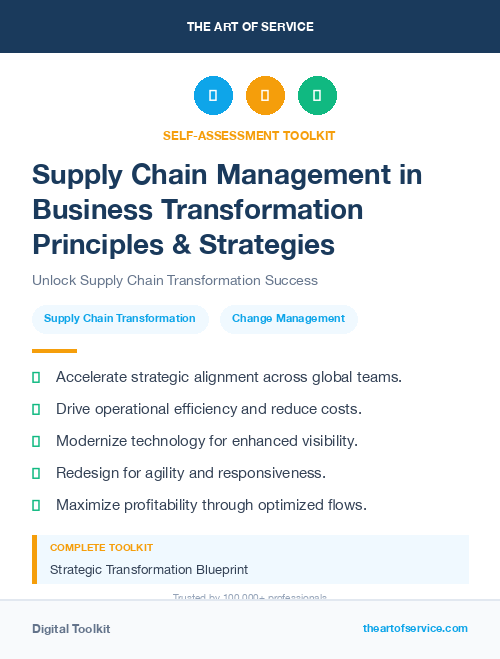 Supply Chain Management in Business Transformation Principles & Strategies