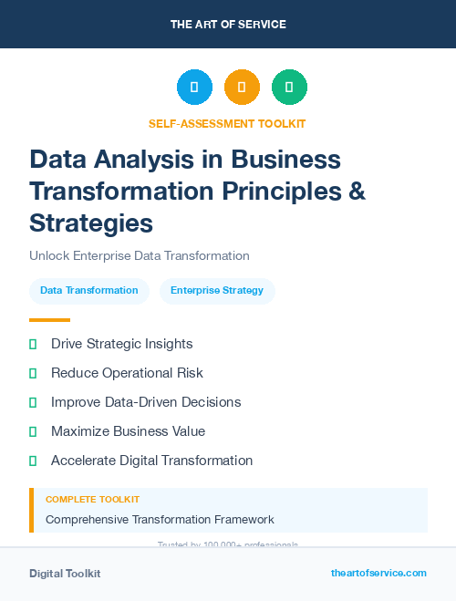 Data Analysis in Business Transformation Principles & Strategies