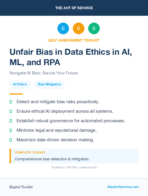 Unfair Bias in Data Ethics in AI, ML, and RPA