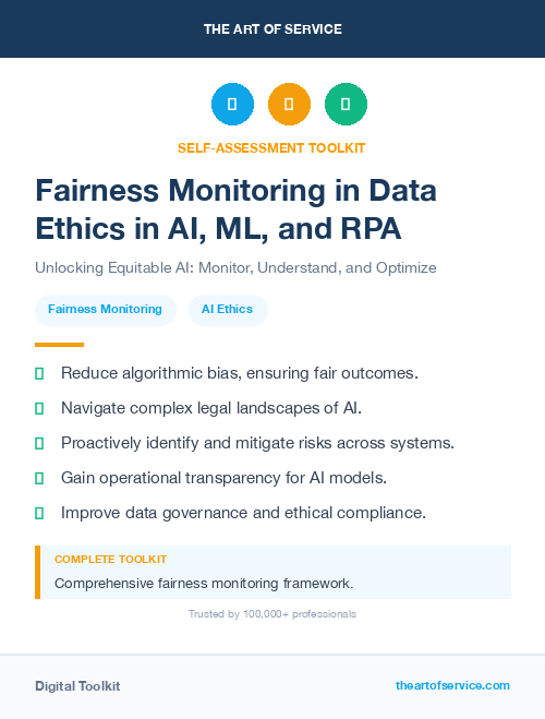 Fairness Monitoring in Data Ethics in AI, ML, and RPA
