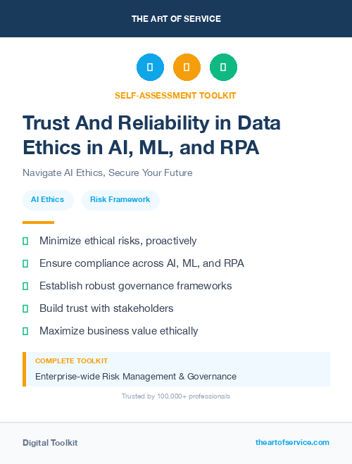 Trust And Reliability in Data Ethics in AI, ML, and RPA