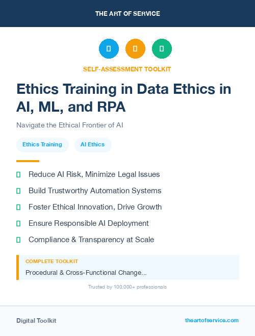 Ethics Training in Data Ethics in AI, ML, and RPA