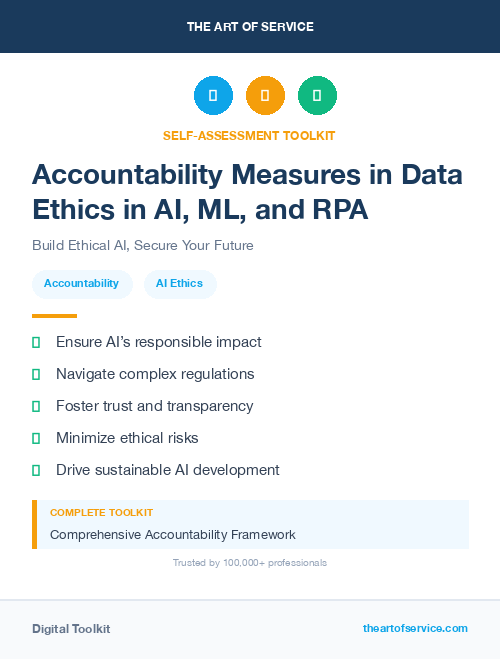Accountability Measures in Data Ethics in AI, ML, and RPA