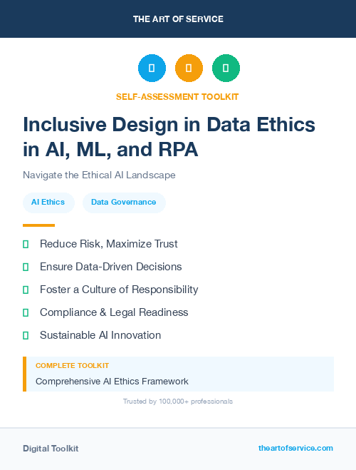 Inclusive Design in Data Ethics in AI, ML, and RPA