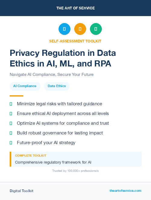 Privacy Regulation in Data Ethics in AI, ML, and RPA