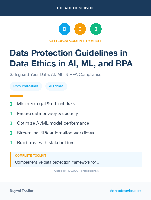 Data Protection Guidelines in Data Ethics in AI, ML, and RPA